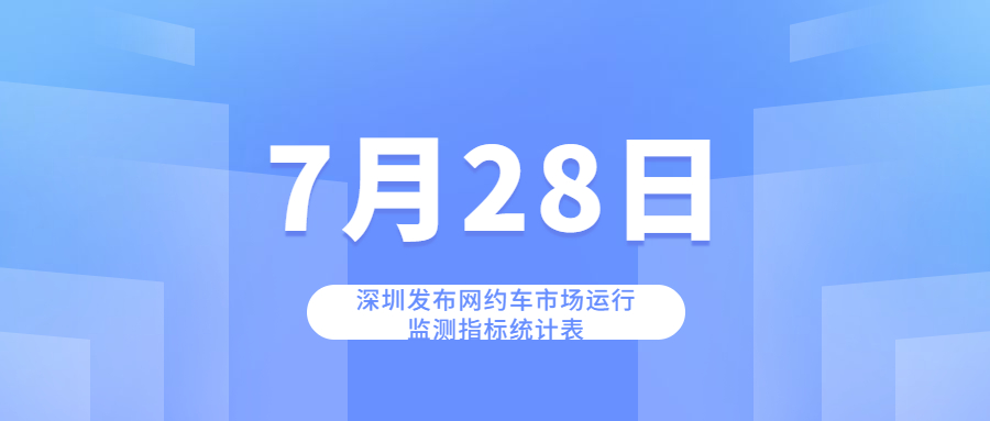 深圳發(fā)布網(wǎng)約車市場運行監(jiān)測指標統(tǒng)計表